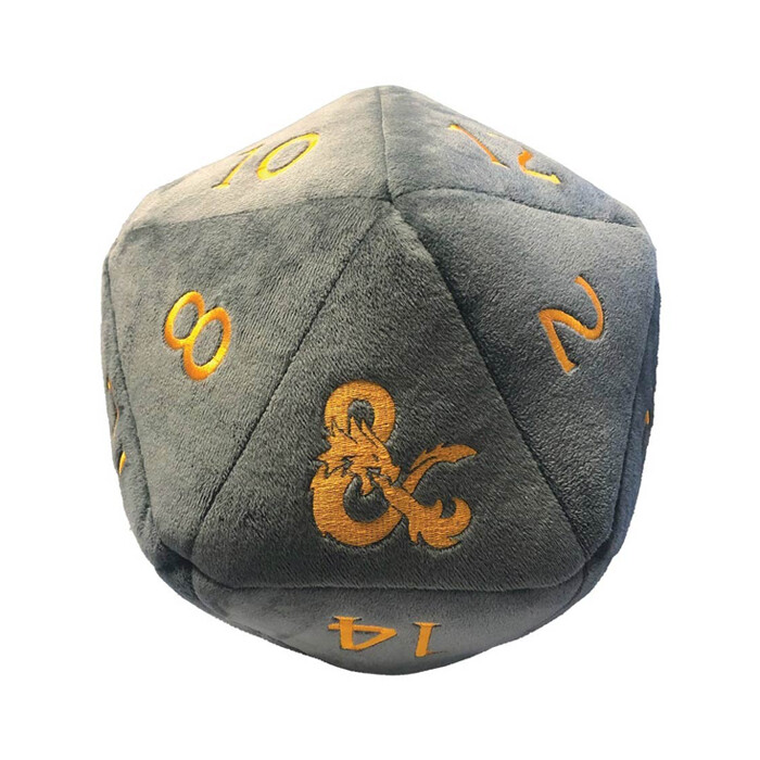 Ultra Pro: Novelty Plush - Jumbo D20 - Grey w/ Orange (D&amp;D)