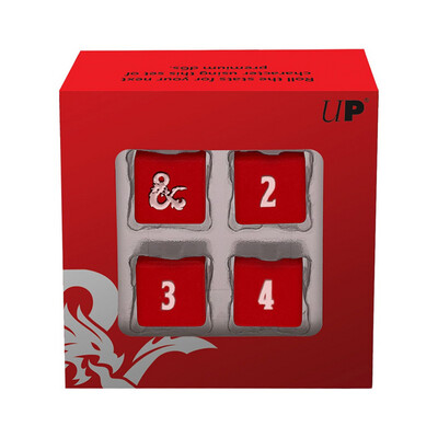 Ultra Pro: Dice - Heavy Metal - d6 - D&amp;D - Red w/ White