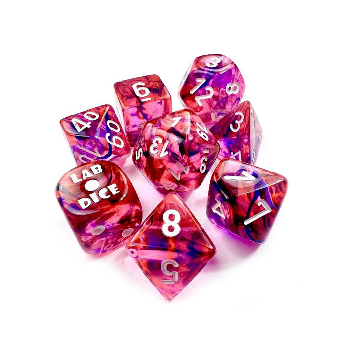 Chessex: Poly 7 Set - Nebula - Black Light Special w/ White