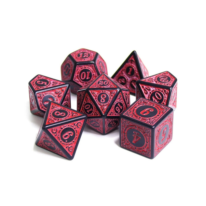 Foam Brain Games: Poly 7 Set - Magic Flame - Red