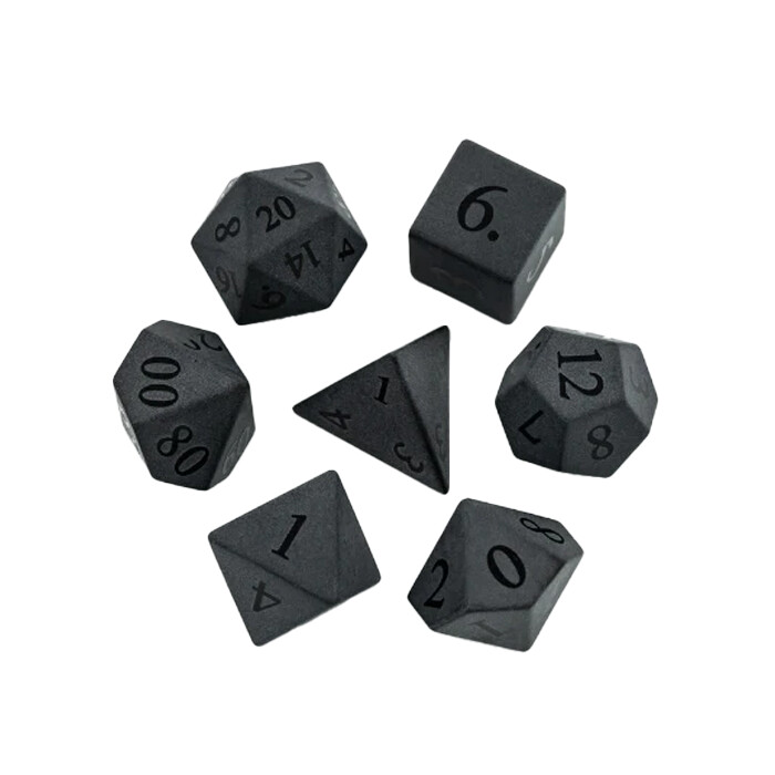 Foam Brain Games: Poly 7 Set - Matte Obsidian (Embossed)