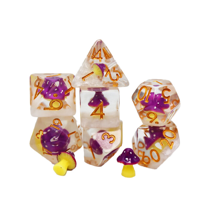 Foam Brain Games: Poly 7 Set - Purple Mushroom