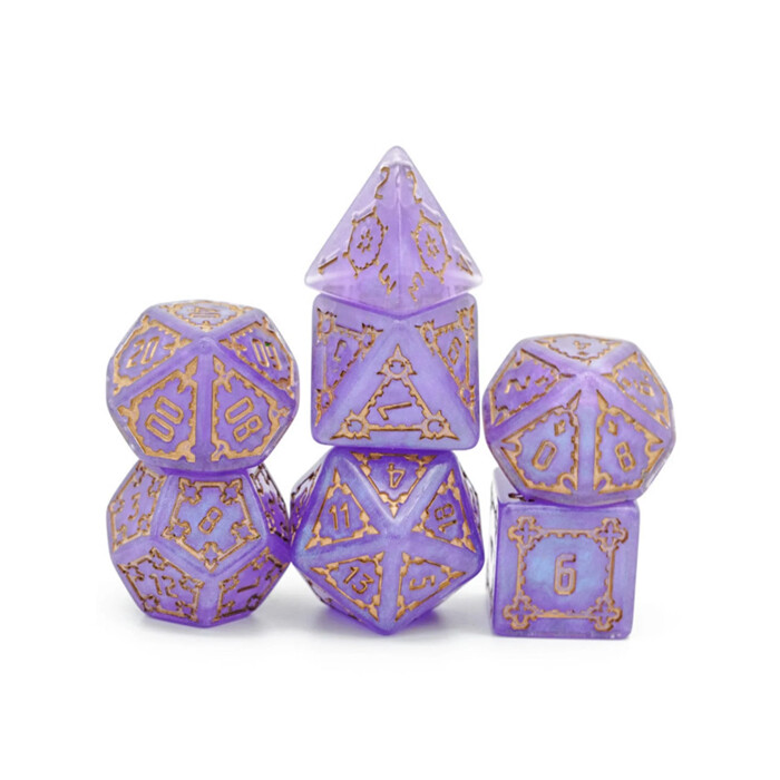 Foam Brain Games: Poly 7 Set - 25mm - Castle - Purple