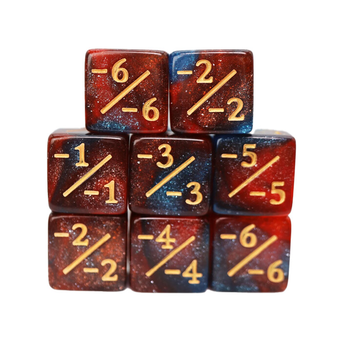 Foam Brain Games: Counters - -1/-1 - Glitter - Red &amp; Blue