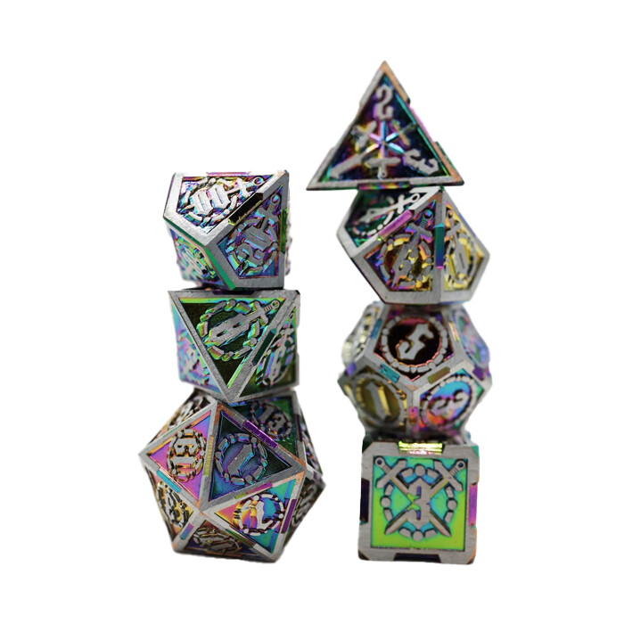 Foam Brain Games: Poly 7 Set - Metal - Holographic Sword