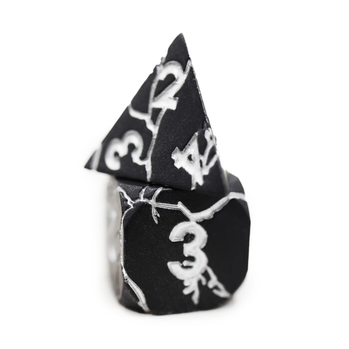 Foam Brain Games: Poly 7 Set - Metal - Black Quarry