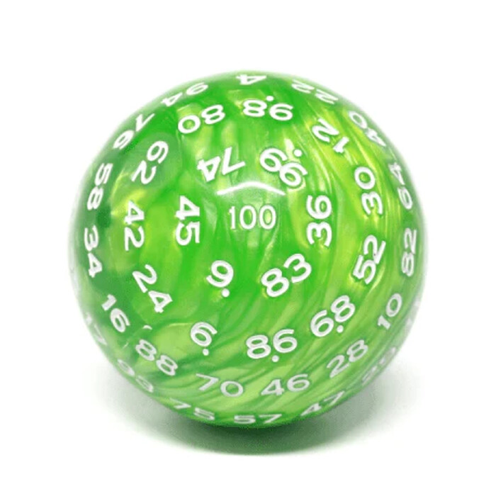 Foam Brain Games: D100 - Opaque - Green Pearl