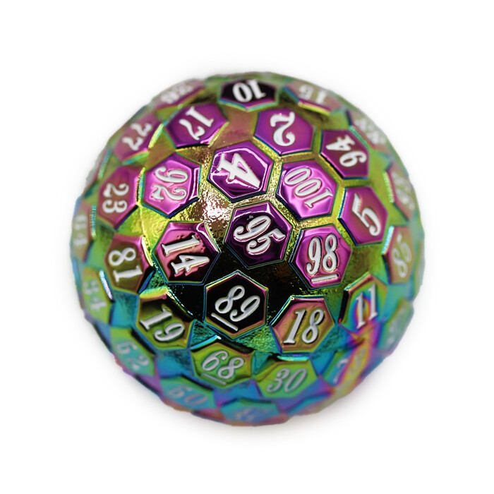 Foam Brain Games: D100 - Metal - Burnt Opal