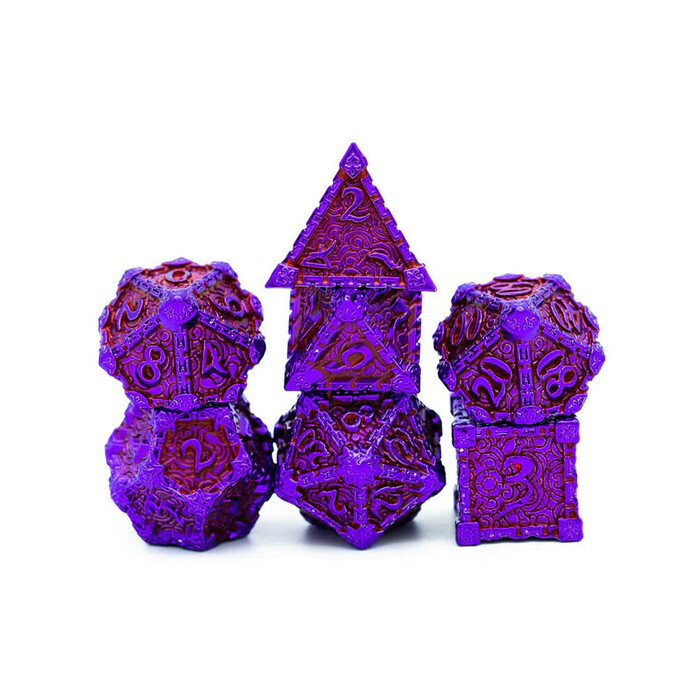 Foam Brain Games: Poly 7 Set - Metal - Dagger of Venom - Mauveine