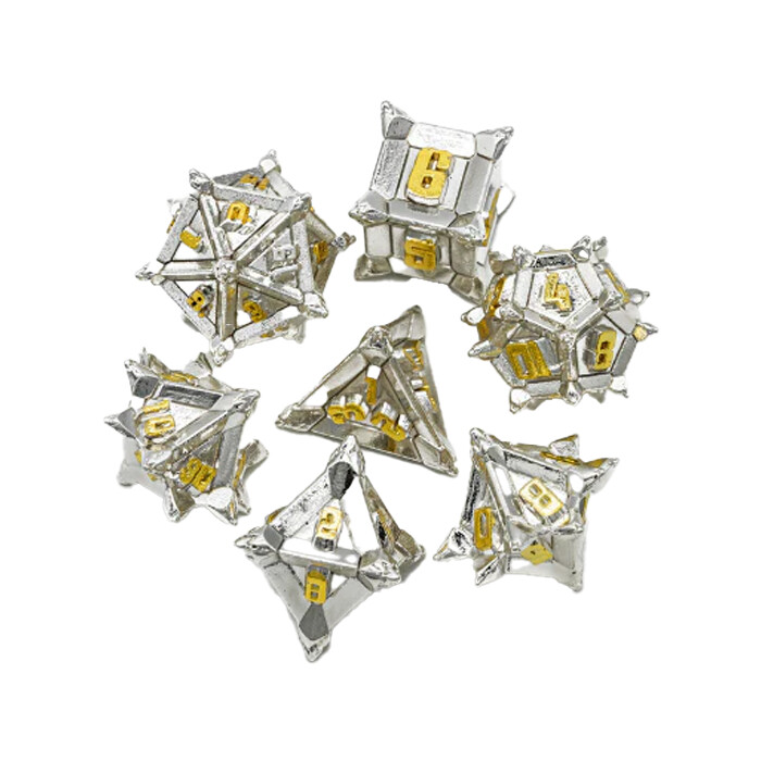Foam Brain Games: Poly 7 Set - Metal - Holy Flail