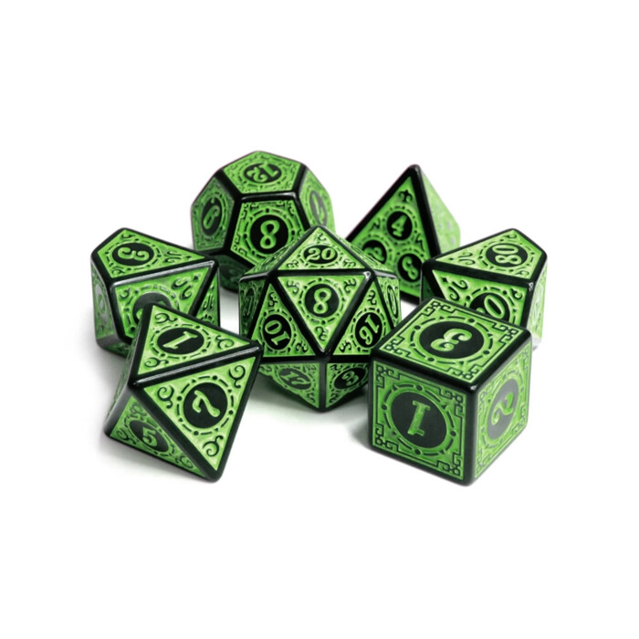 Foam Brain Games: Poly 7 Set - Magic Flame - Green