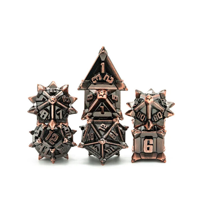 Foam Brain Games: Poly 7 Set - Metal - Copper Flail