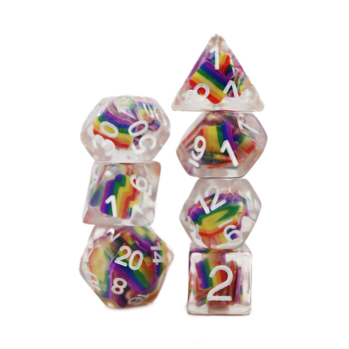 Foam Brain Games: Poly 7 Set - Rainbow Flag