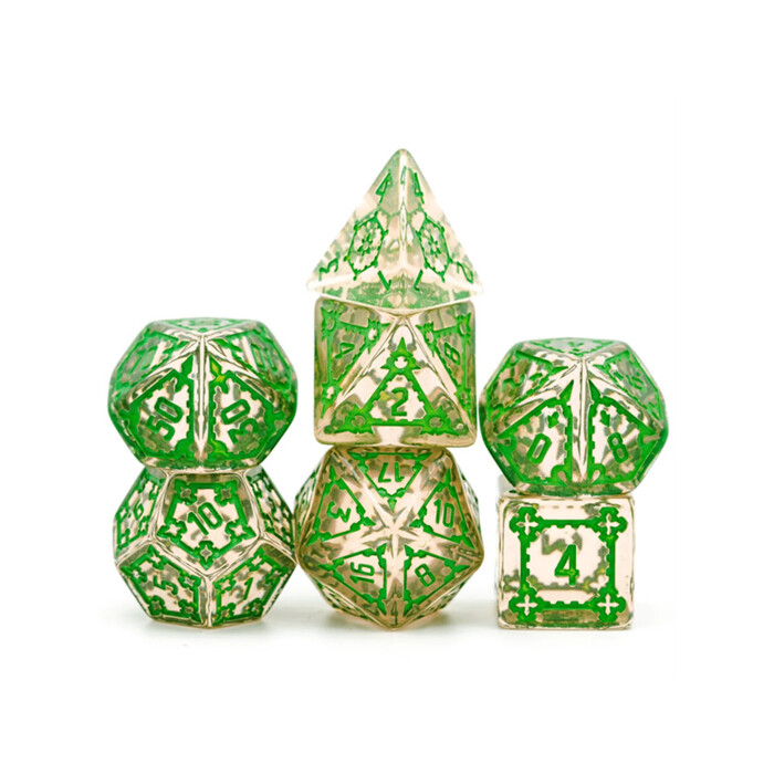Foam Brain Games: Poly 7 Set - 25mm - Castle - Fluorite