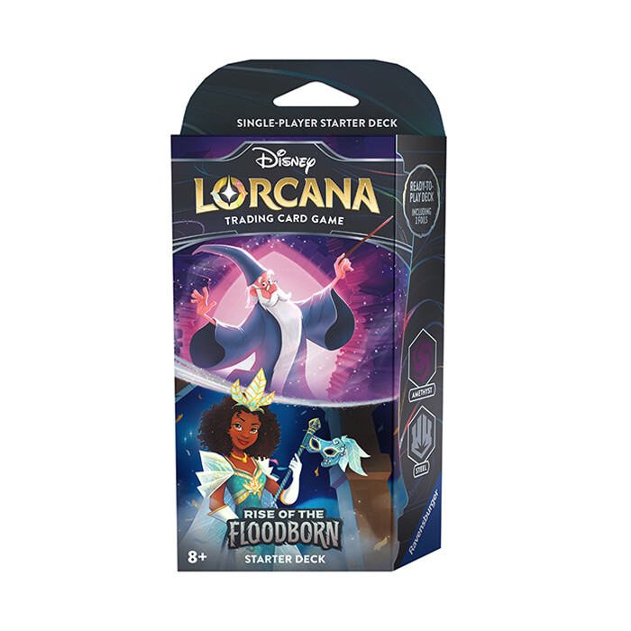 Disney Lorcana: Rise of the Floodborn - Starter Deck - Amethyst / Steel