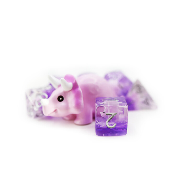 Foam Brain Games: Poly 7 Set - Pink Triceratops
