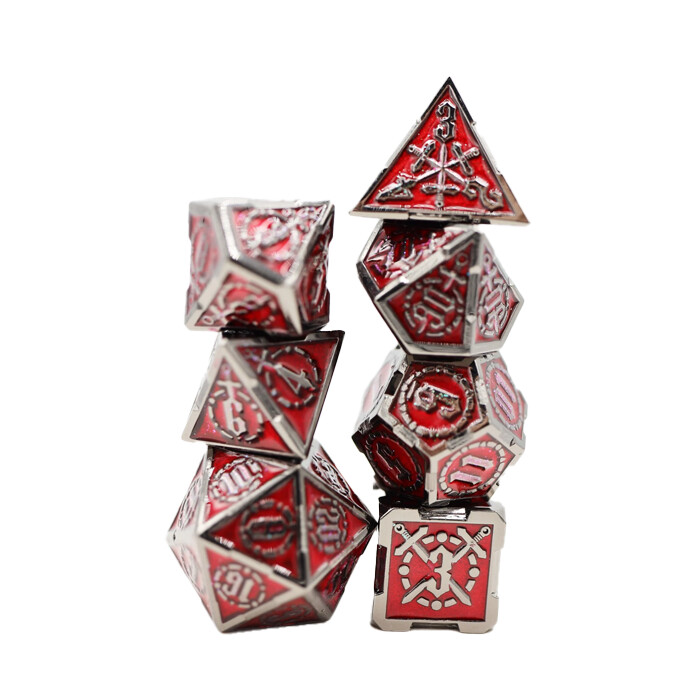 Foam Brain Games: Poly 7 Set - Metal - Blood Sword