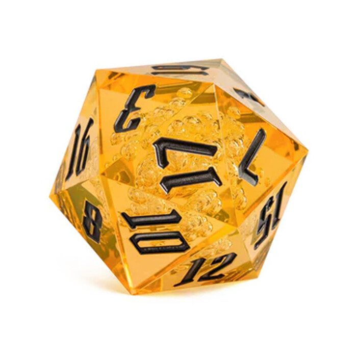 Foam Brain Games: D20 - Titan - Sharp Edge - Orange Bubbles