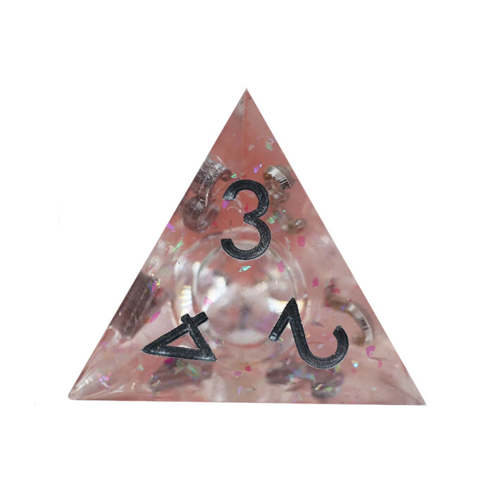 Foam Brain Games: Poly 7 Set - Sharp Edge  - Liquid Core - Pink
