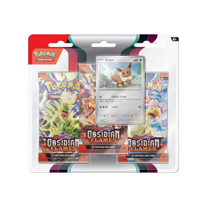 Pokemon: Scarlet &amp; Violet 3 - Obsidian Flames - Three-Booster Blister