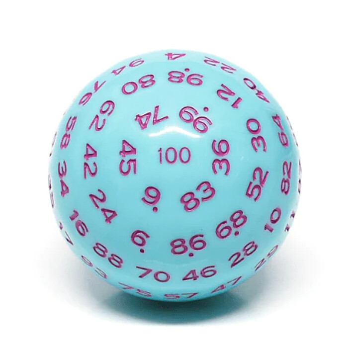 Foam Brain Games: D100 - Opaque - Blue Jay