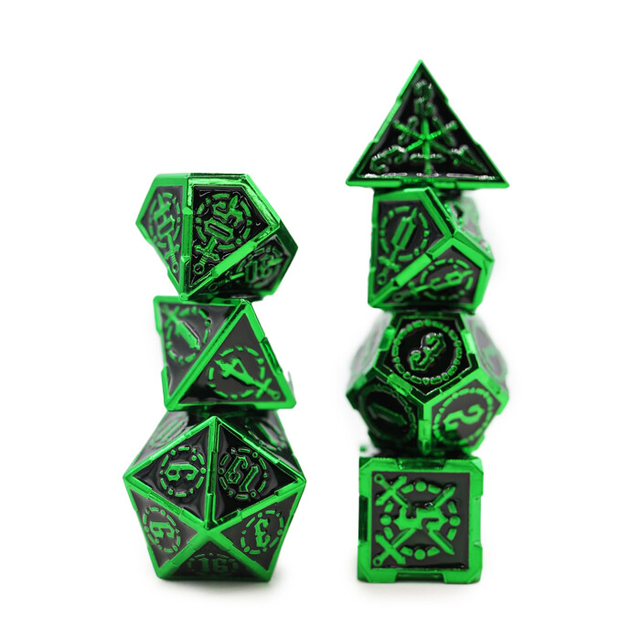 Foam Brain Games: Poly 7 Set - Metal - Sword of Darkness