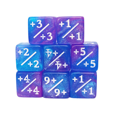 Foam Brain Games: Counters - +1/+1 - Glitter - Blue &amp; Purple