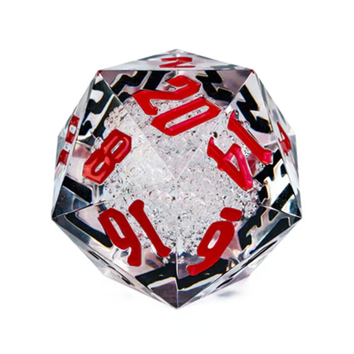 Foam Brain Games: D20 - Titan - Sharp Edge - Red &amp; Black Bubbles