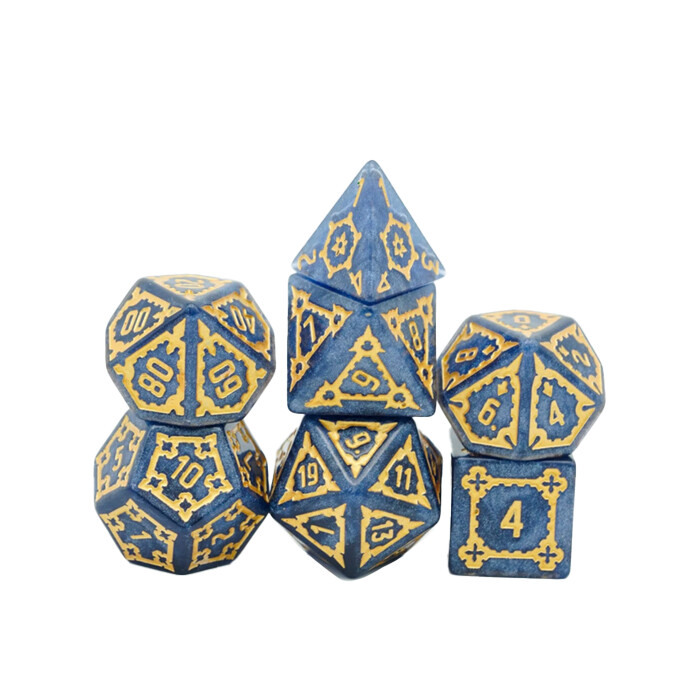 Foam Brain Games: Poly 7 Set - 25mm - Castle - Blue