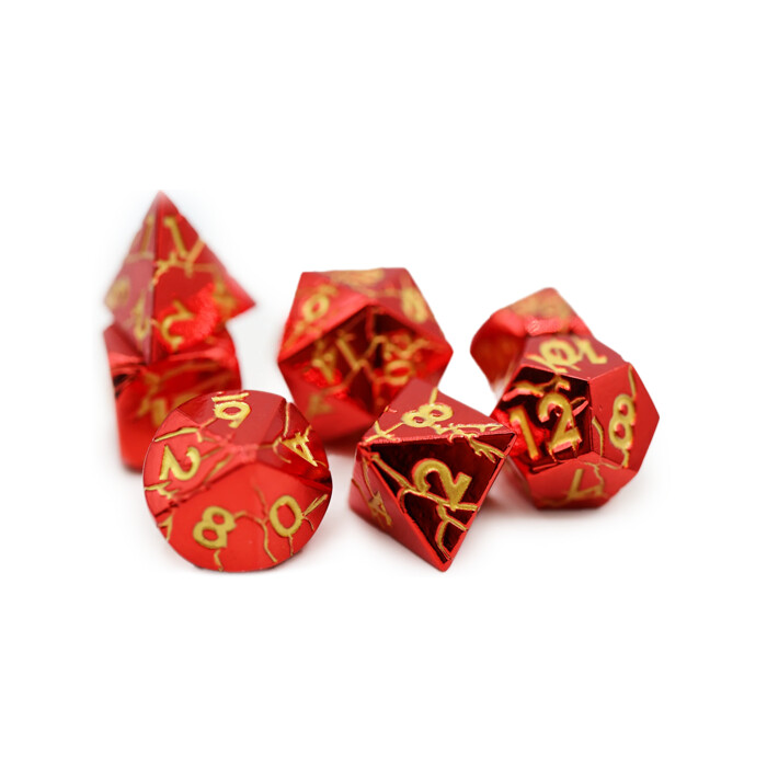 Foam Brain Games: Poly 7 Set - Metal - Ruby Quarry