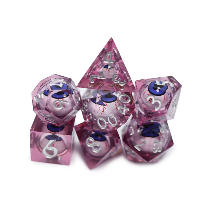 Foam Brain Games: Poly 7 Set - Sharp Edge - Moving Eye - Bloodshot