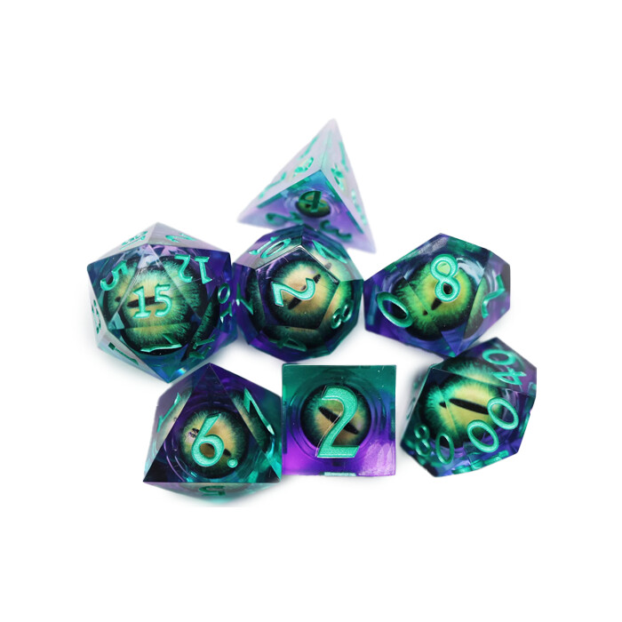 Foam Brain Games: Poly 7 Set - Sharp Edge - Moving Eye - Enchanted Cyclops
