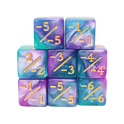 Foam Brain Games: Counters - -1/-1 - Glitter - Light Blue &amp; Purple