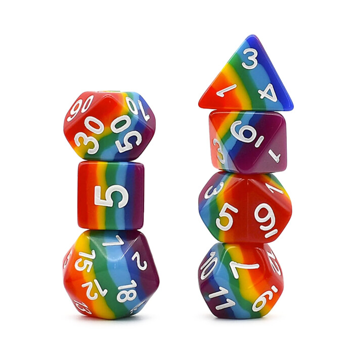 Foam Brain Games: Poly 7 Set - Opaque Rainbow