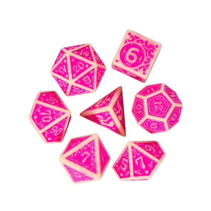 Foam Brain Games: Poly 7 Set - Fuscia Depths