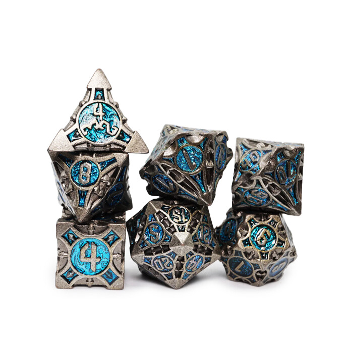 Foam Brain Games: Poly 7 Set - Metal - Cybernetic Arrow