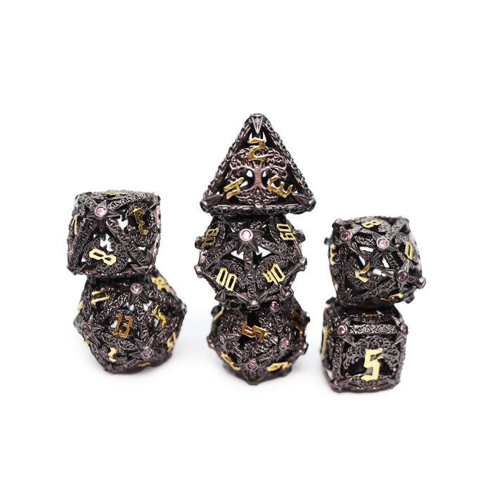 Foam Brain Games: Poly 7 Set - Metal - Tree of Vigilance