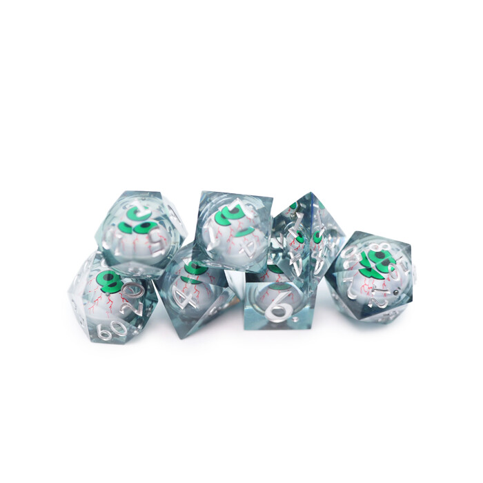 Foam Brain Games: Poly 7 Set - Sharp Edge - Moving Eye - Inkshot