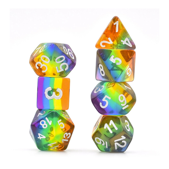 Foam Brain Games: Poly 7 Set - Translucent Rainbow