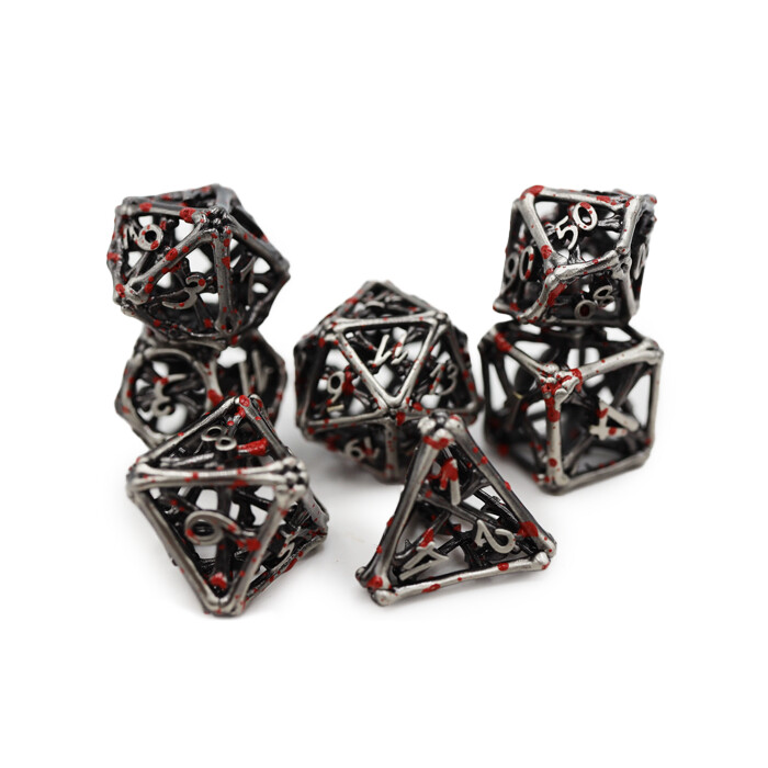 Foam Brain Games: Poly 7 Set - Metal - Hollow - Vampire Bones