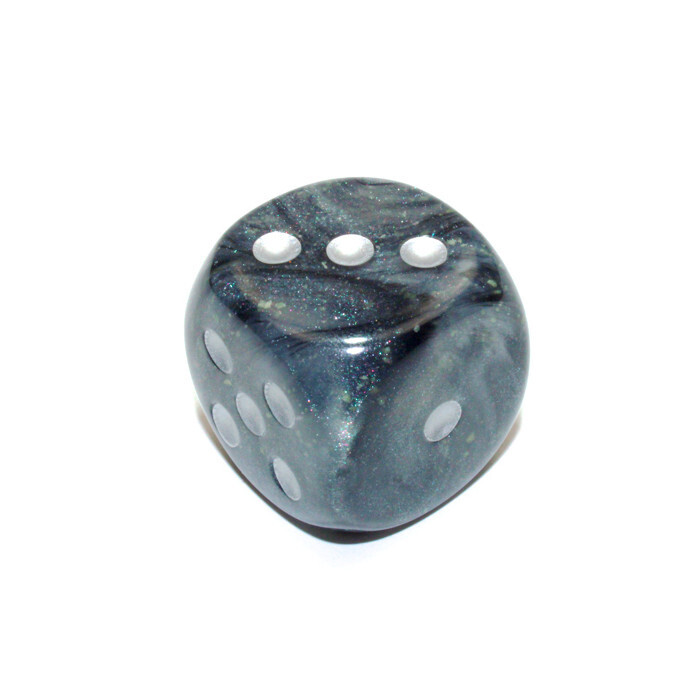 Chessex: 30mm D6 - Borealis - Light Smoke w/ Silver