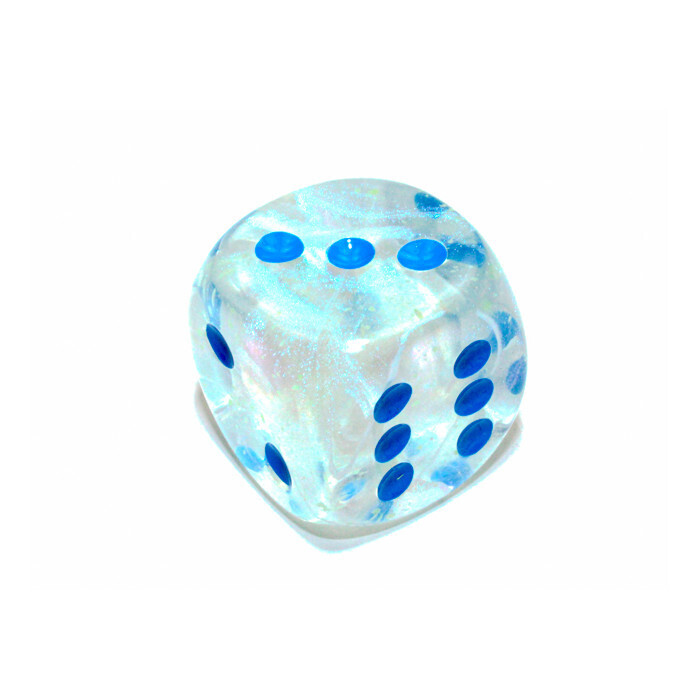 Chessex: 30mm D6 - Borealis - Icicle w/ Light Blue