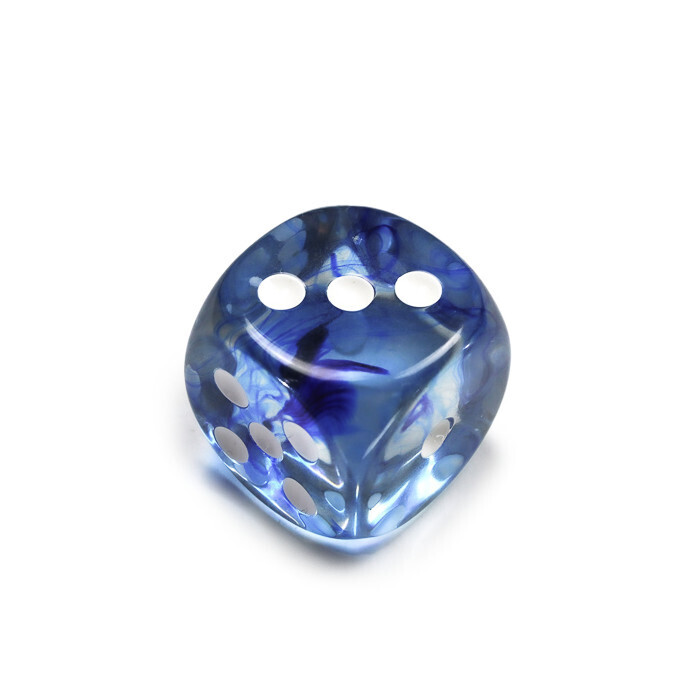 Chessex: 30mm D6 - Nebula - Dark Blue w/ White