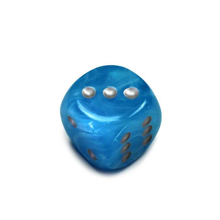 Chessex: 30mm D6 - Luminary - Sky w/ Silver