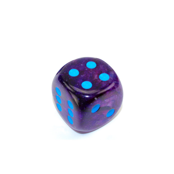 Chessex: 30mm D6 - Nebula - Nocturnal w/ Blue