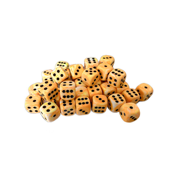 Chessex: 12mm D6 - Festive - Sunburst w/ Black