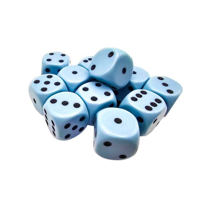 Chessex: 16mm D6 - Pastel - Blue w/ Black