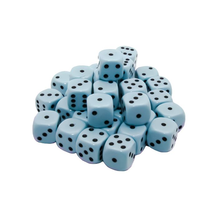 Chessex: 12mm D6 - Pastel - Blue w/ Black