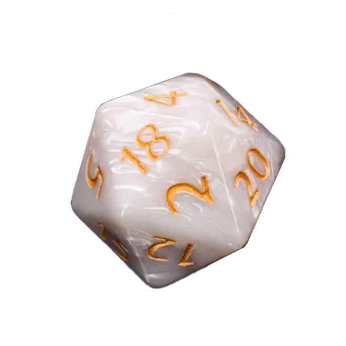Foam Brain Games: D20 - Titan - White Pearl