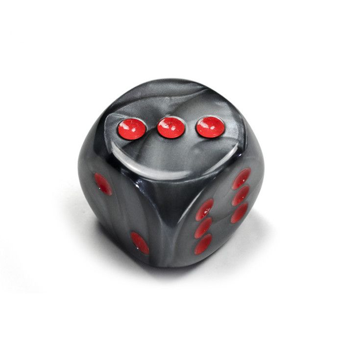 Chessex: 30mm D6 - Velvet - Black w/ Red